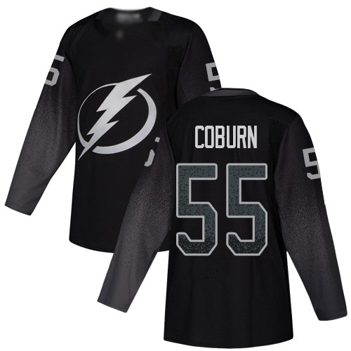 Adidas Tampa Bay Lightning #55 Braydon Coburn Black Alternate Authentic Youth Stitched NHL Jersey->youth nhl jersey->Youth Jersey